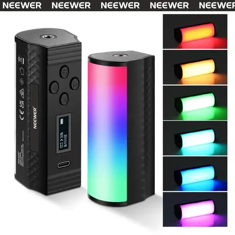 NEEWER TL96/TL97C RGB Magnetic Light Stick - 6W Bi-Color LED Rechargeable Lighting, Pocket-Size Portable USB Studio Video Light with APP Control, FX Effects for Content Creators' Vlog, Photoshoot, Party,techvibes