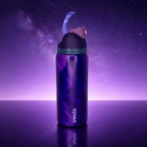 Stylish Owala FreeSip Insulated Stainless Steel Water Bottle with Straw, BPA-Free 32 Oz Portable Sports Drinkware, Ideal for Travel, Arctic Purple Vacuum Flask fathersdaygift