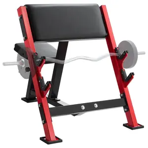 Preacher Curl Bench, Strength Training Benches, Max Load 660 LBS Home Gym Fitness Equipment, Seated Arm Isolated Barbell Dumbbell Bicep Station, Adjustable Weight Bench With Bar Holders