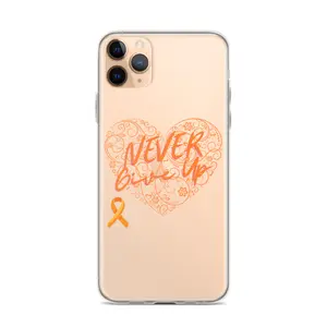 Never Give Up (MS Muliple Sclerosis orange) Clear Case for iPhone®