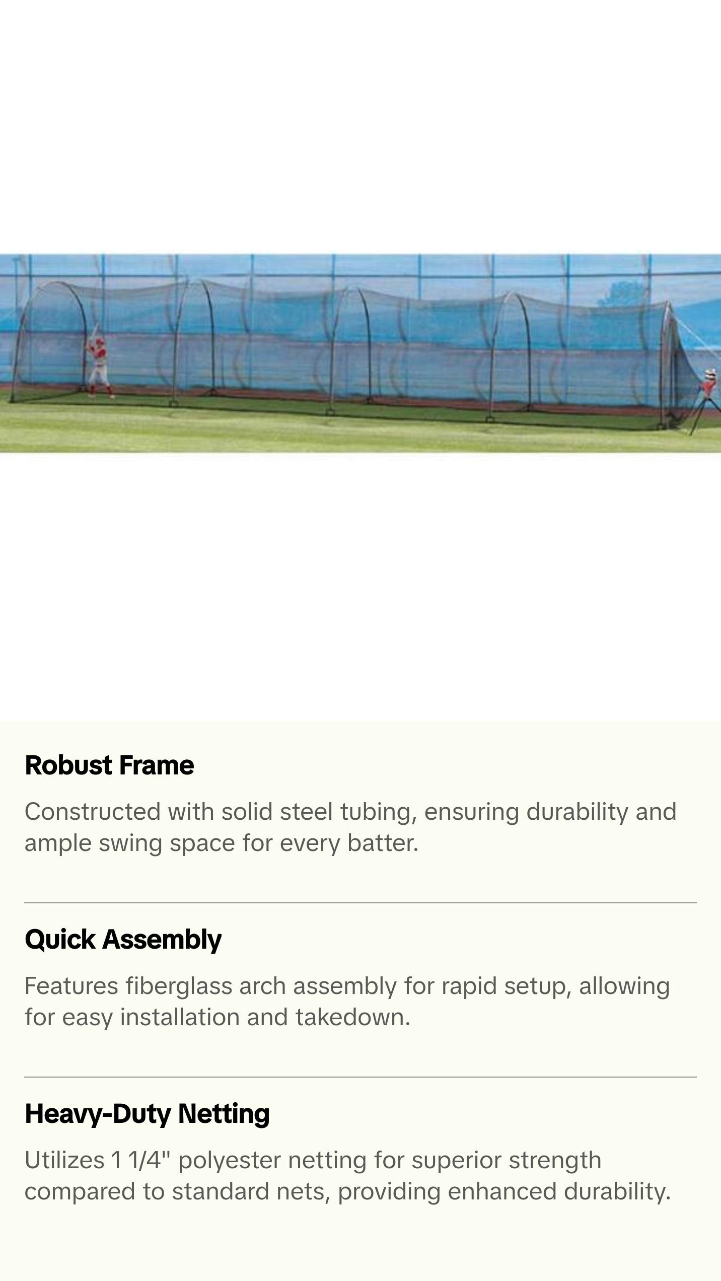 Baseball and Softball 48 Ft. Home Batting Cage