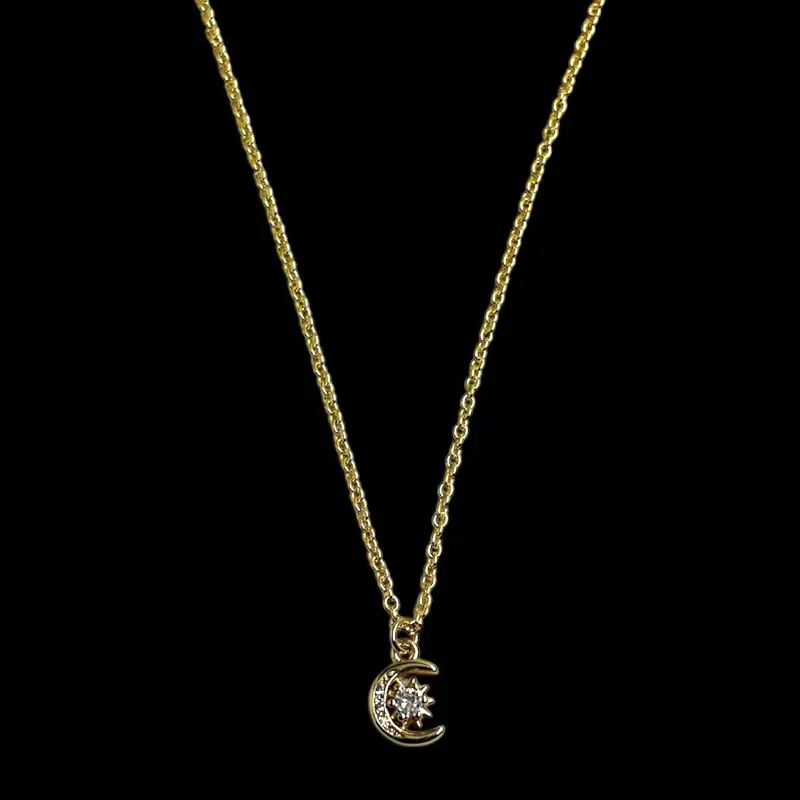 Mini Gold Artemis & Apollo Celestial Necklace