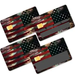 4 Colorful Credit Card Skin Stickers, Waterproof Scratch-Resistant Durable Decorative Protection, for Credit Cards Debit Cards Bus Cards, Debit Card Skins, Sticker Collage Pack
