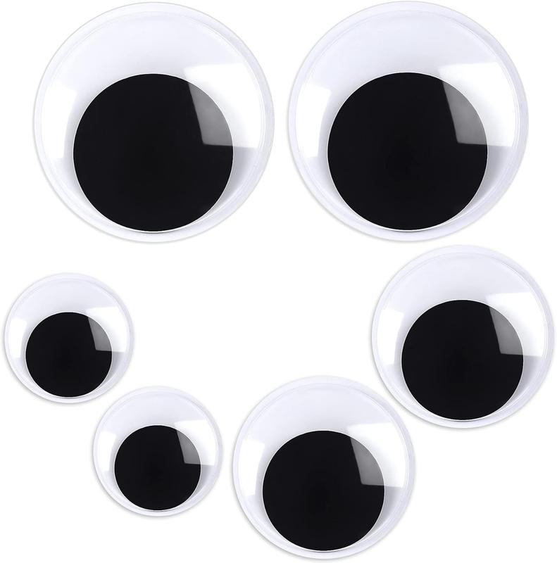 6 count Googly  Eyes Self Adhesive Googlie Craft Wiggle Eyes (2 Inches 3 Inches 4 Inches)