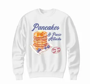 Funny Mental Health Shirt, Pancakes and Panic Attacks, Womens Mental Health Tee & Sweatshirt,  Tops & Tees, For Men, For Women, For Tourism, Gender Neutral Appeal, Fit For All, Fashion For All