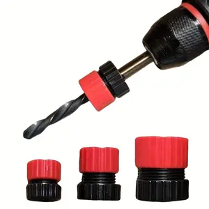 Set of 3 Adjustable Drill Bit Stop Collars, Non-Slip Design, Fits Drill Bits 3-13mm, Ideal for Woodworking & Crafts, Made From Plastic