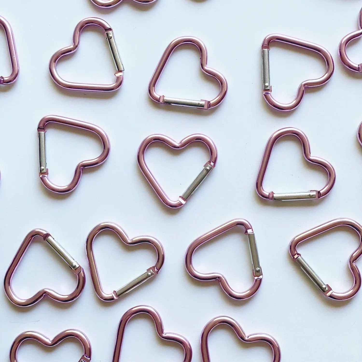 Light Pink Heart Carabiner Key Chain Light Pink Heart Carabiner Key Chain
