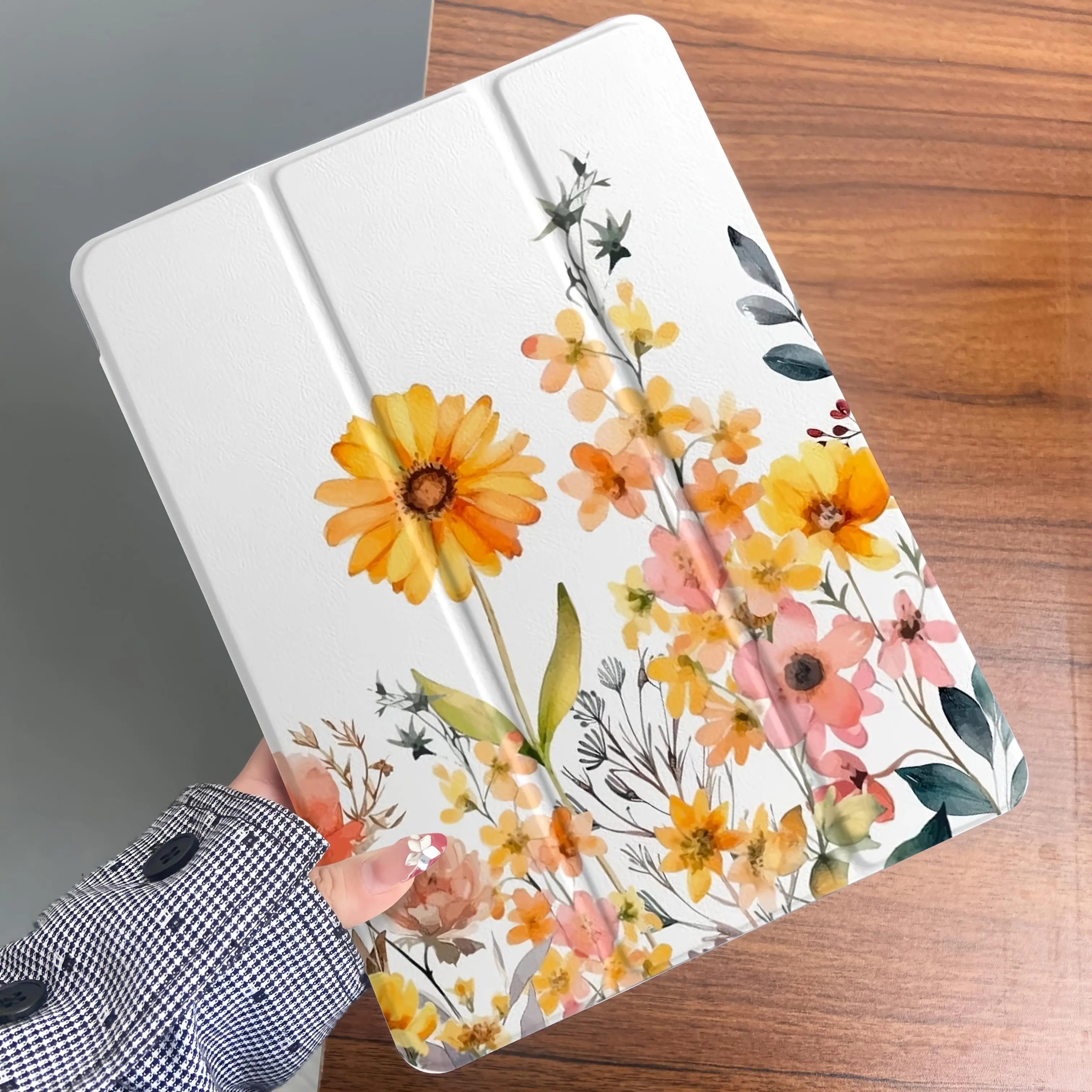 1pc iPad Pro/Air/Mini Compatible Foldable 3-in-1 Adjustable Kickstand Stand with Pen Slot - Non-Slip Tablet Holder, Hybrid Protective Case-like Design for iPad 10.9/10.2/9.7/10. inch (iPad 7/8/9/10/Pro) - Hands-Free Viewing & Pen