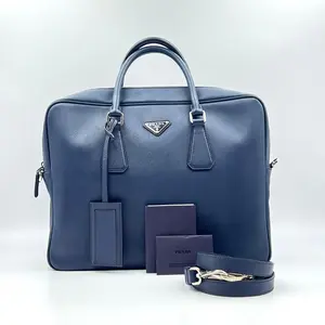 Pre-owned PRADA Leather Messenger Bags Baltico Saffiano Travel Briefcase Bag