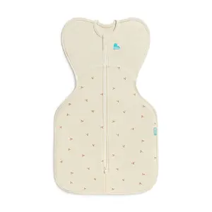 Love to Dream Baby Swaddle Up Sleep Sack - Cotton Fleece 1.5 TOG Sleeveless Wrap - Oat Twigs - M