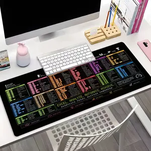Excel Shortcut Keys Desk Mat XXL, Large Gaming Mouse Pad with Anti-Slip Base, Excel Cheat Sheet Desk Pad for Office & Gaming, Aesthetic Desk Mat for Workers, Great Gift