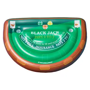 Swim Central 60" Inflatable Blackjack Table with Cards Swim Central 60" Inflatable Blackjack Table with Cards