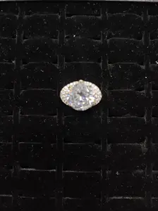 Raya(10170)gc.Eternal Brilliance Ring: Oval Diamond with Double Halo & Micro-Pavé Band