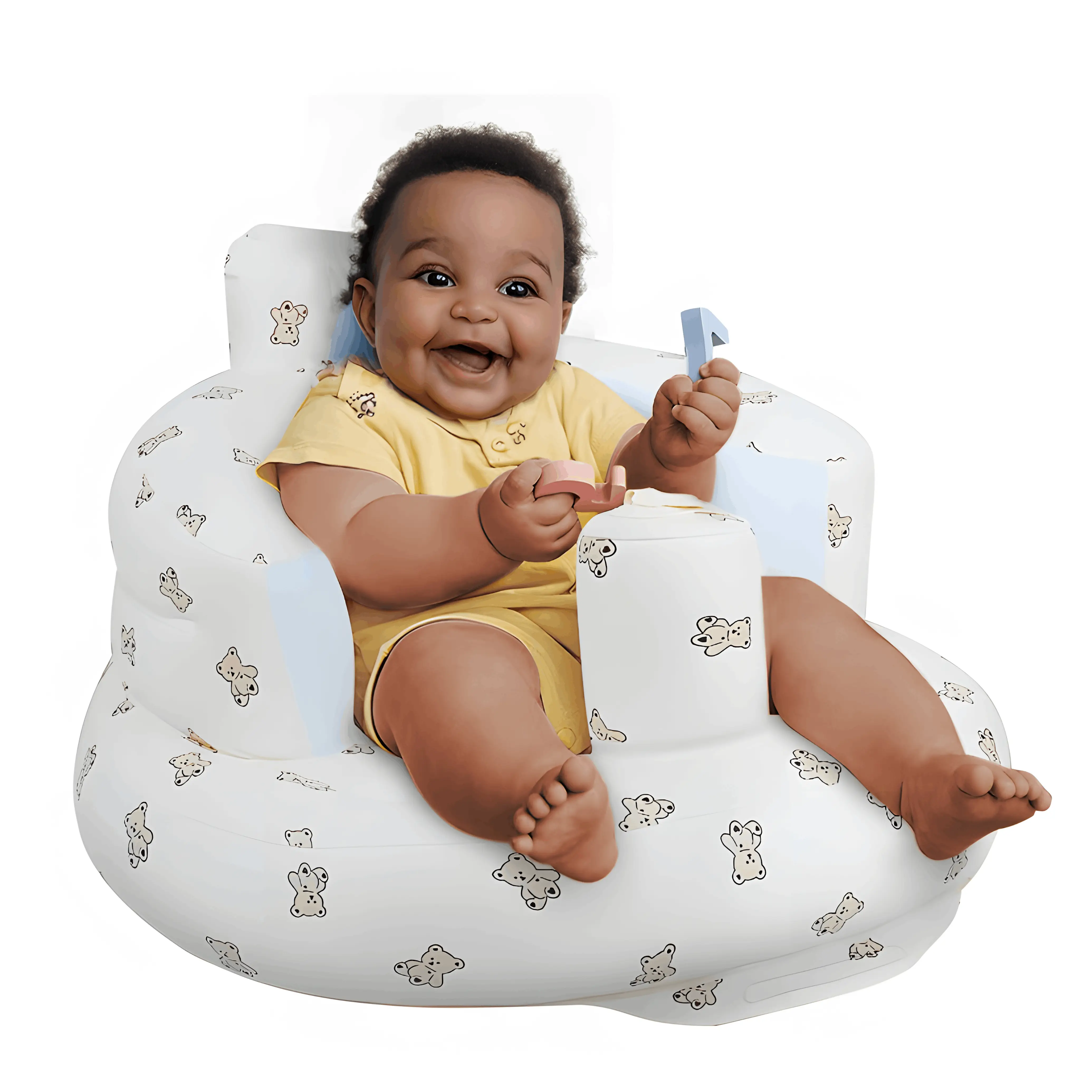 Inflatable Baby Seat for Babies 3-36 Months, Built in Air Pump Baby Chair Sit Me up Floor Seat for Baby, toddler boy stuff, for Learning to Sit