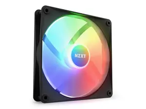 NZXT F140 RGB Core - 140mm Hub-Mounted RGB Fan - 8 Individually-Addressable LEDs - Semi-Translucent Blades - High Static Pressure & Airflow - Quiet Operation - PWM Control - CAM Software - Black