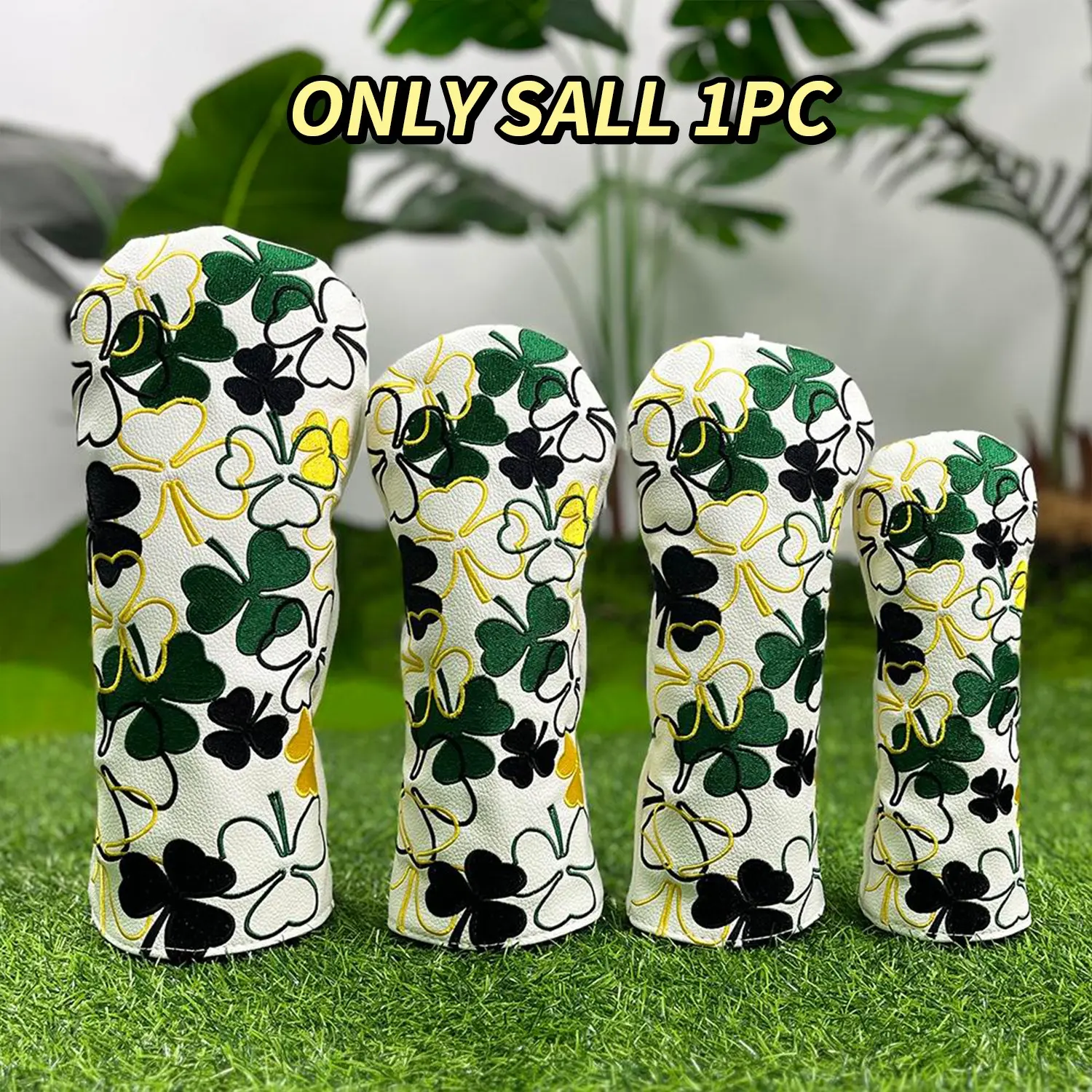 Floral Pattern Golf Club Head Cover, Durable Wood Club Cover for Driver and 3/5 Wood, Essential Golf Accessories Gift, Golf Gear