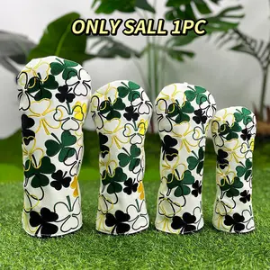 Floral Pattern Golf Club Head Cover, Durable Wood Club Cover for Driver and 3/5 Wood, Essential Golf Accessories Gift