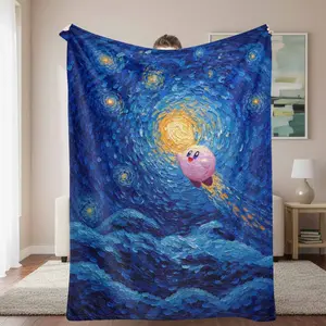 Starry Sky Flannel Blanket Dreamy Galaxy Print Soft Warm Cozy Lightweight Decorative Throw Perfect for Bedroom Living Room Sofa Holiday Gift Home Relaxing Moments