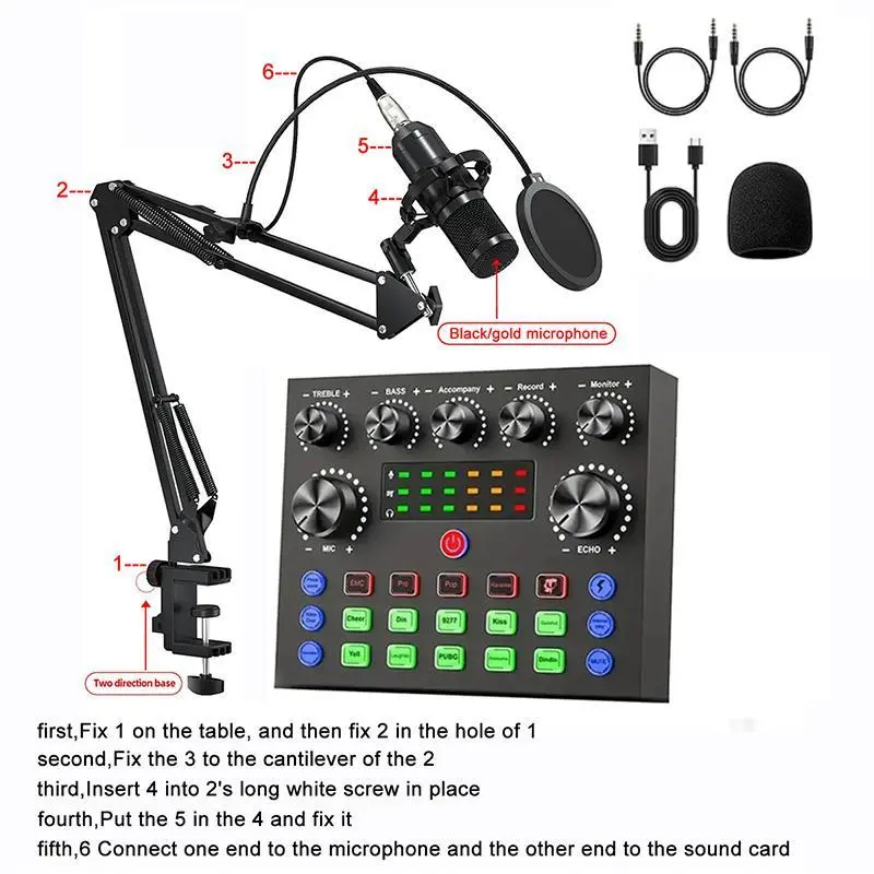 ZealSound V8S Content Creator Kit - USB Type-A Audio Interface