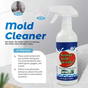 Highly Instant Mold & Mildew Stain Remover Spray 300ML - Targets Washing Machine Seals | Bathroom Grout | Kitchen Sinks, Stops Mould from Regrowing, Household Essentials