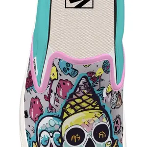 Unisex Vans Slip-on’s Custom Art - Death by Icecream Collection