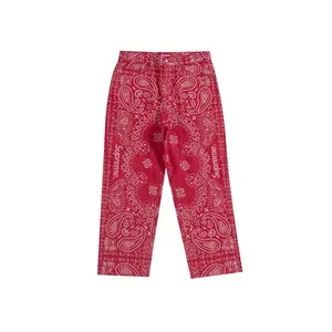 Supreme Bandana Jacquard Baggy Jean Red (men) by StockX