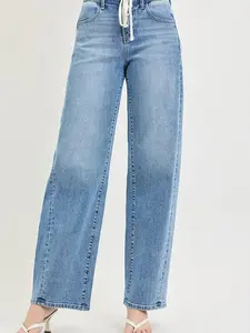 RISEN Relaxed Fit Drawstring Waist Jeans