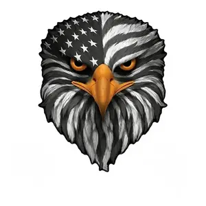 Reflective Eagle Eyes Decal, Patriotic Usa Flag Vinyl Sticker, Waterproof & Fade-Resistant, Outdoor Decal for Trucks, Cars, Tailgates, Laptops