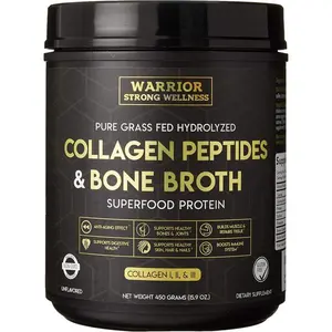 Premium Bone Broth Collagen Peptides Powder, Grass-Fed Hydrolyzed Collagen for Skin Hair Nails Joints & Gut Health, Keto Friendly, Unflavored