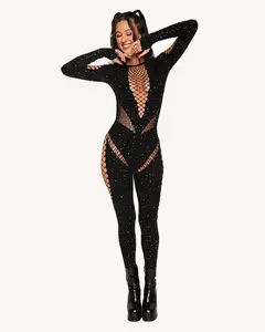 365 Party Grl Rhinestone Long-Sleeve Jumpsuit