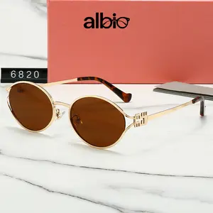 Alloio High Quality Polarized UV-Protection Lens Full Rim Aviator Sunglasses - Handcrafted Retro Vintage Rounded, Unisex Stylish Eyewear for Fishing, Ideal Gift for Girls