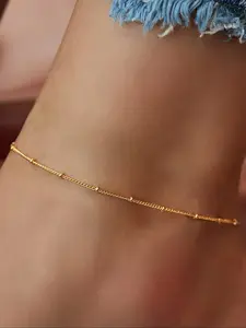 Random Ball Design Anklet, Dainty Layered Anklet, Fashionable Foot Jewelry for Women & Girls, Casual Trendy Accessories for Party and Daily Life, Birthday Gift