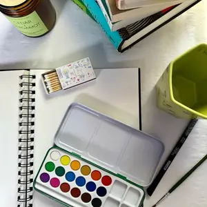 Kindling Path Creative Wellness Kit - Art Journaling & Mindfulness Box for Stress Relief & Self-Care with Thoughtfully Curated Journal and Art Supplies
