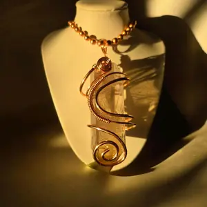 Crystal Tower Necklace • Copper Necklace • Natural Healing Gemstone Jewelry for Women & Men