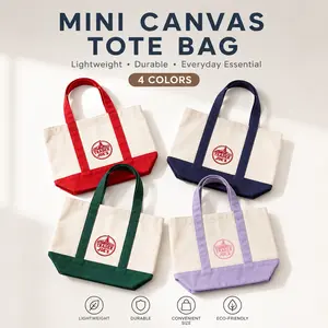 Premium 2-Tone Canvas Tote Bag - Extra Large Reusable Grocery Bag with Front Pocket, Durable Everyday Carry for Work, Travel