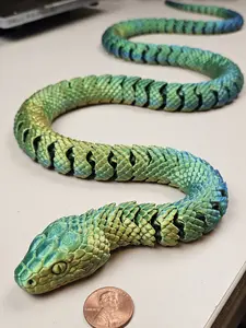 10-Foot Articulated Snake | Massive 3D Printed Color-Shifting Fidget