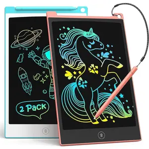 2 Pack LCD Writing Tablet, 8.5 Inch Colorful Doodle Board Drawing Tablet for Kids, Kids Travel Games Activity Learning Toys Birthday Gifts for 3 4 5 6 Year Old Boys and Girls Toddlers