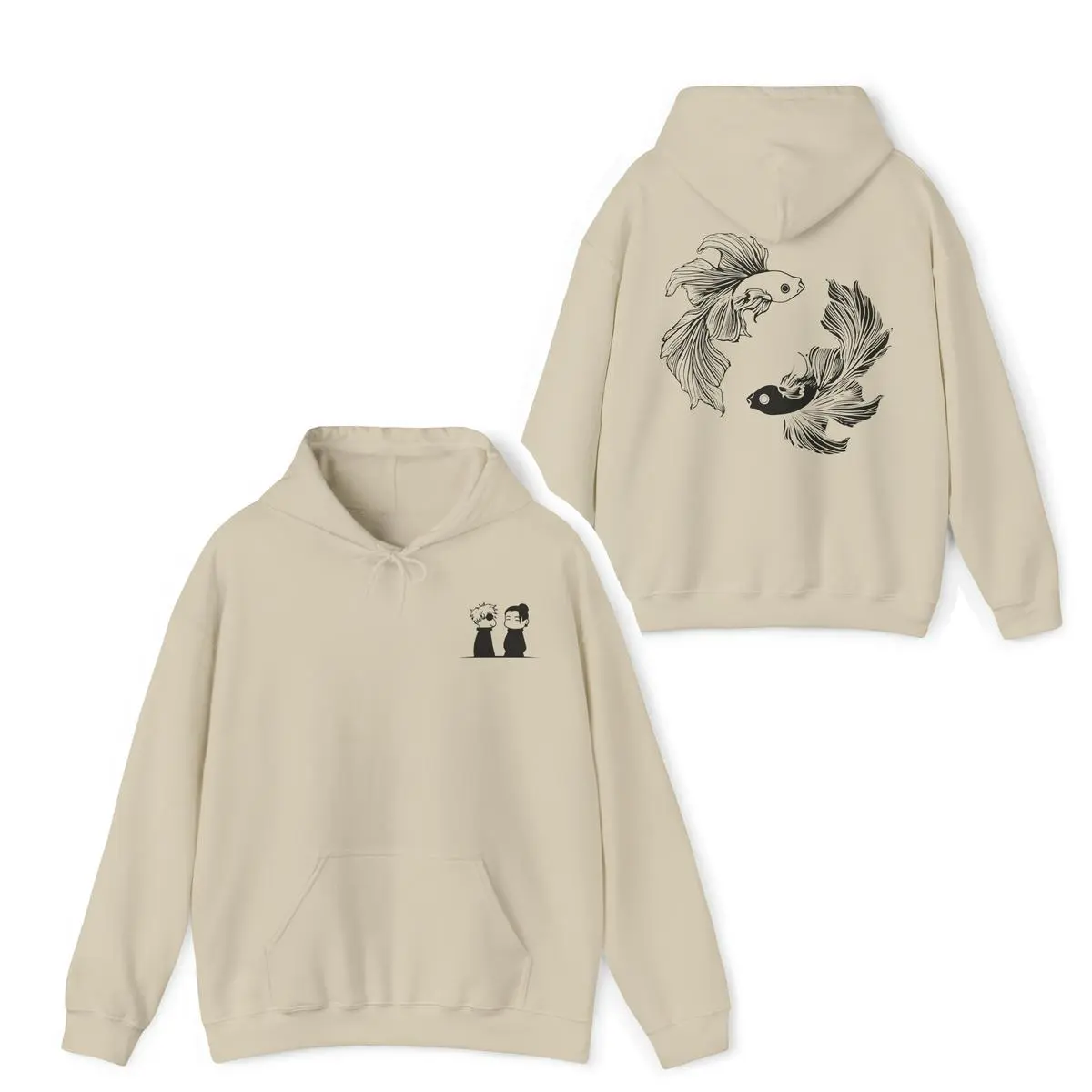 Jujutsu Kaisen Hoodie, Chibi x Betta Fish Hoodie,JJK Crewneck, Anime ...