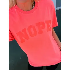 Nope Neon Coral Tee