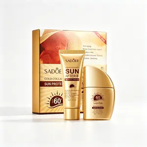 SPF60+ PA+++ Sunscreen and After-Sun Repair Cream Set - Water-Resistant, Moisturizing, Quick-Dry Film, All-Day Protection for Outdoor, Daily Use, Suitable for All Skin Types