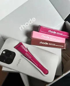 RHODE Phone Case & Lip Treatment Set for iPhone 11–17 Pro Max – Soft Touch Silicone, Trendy Style