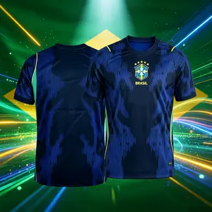 2026 Brazil Away Short Sleeve Soccer Jersey Quick-Dry