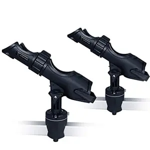 HITORHIKE Fishing Rod Holder Universal Fit Kit Allows for 360-degree Adjustment Kayak Fishing Boat Powerlock Rod Holder Two sets Adjustable Mount fishing equipment
