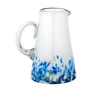 10 Strawberry Street Bahia Pitcher  Mexican Glass