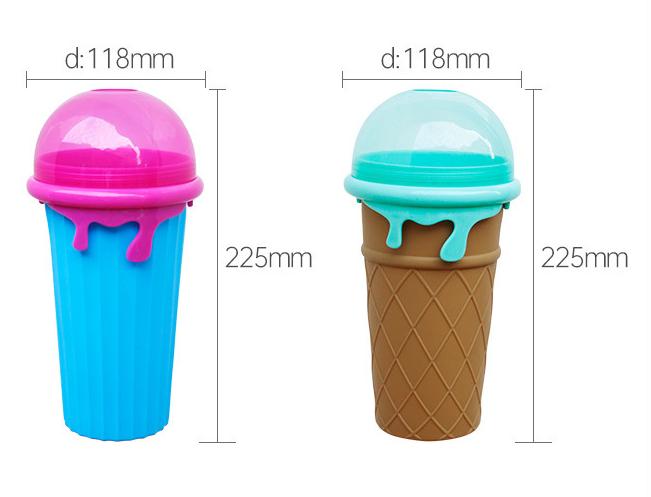 500ml Slushy Cup, Quick-Freeze Squeeze Cup for Homemade Smoothies, Juice, Ice Cream & Frozen Drinks