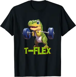 Funny Gym T-Rex T-Flex Weightlifting Dinosaur T-Shirt - Antonioja Shop 97B0C96LHT5D
