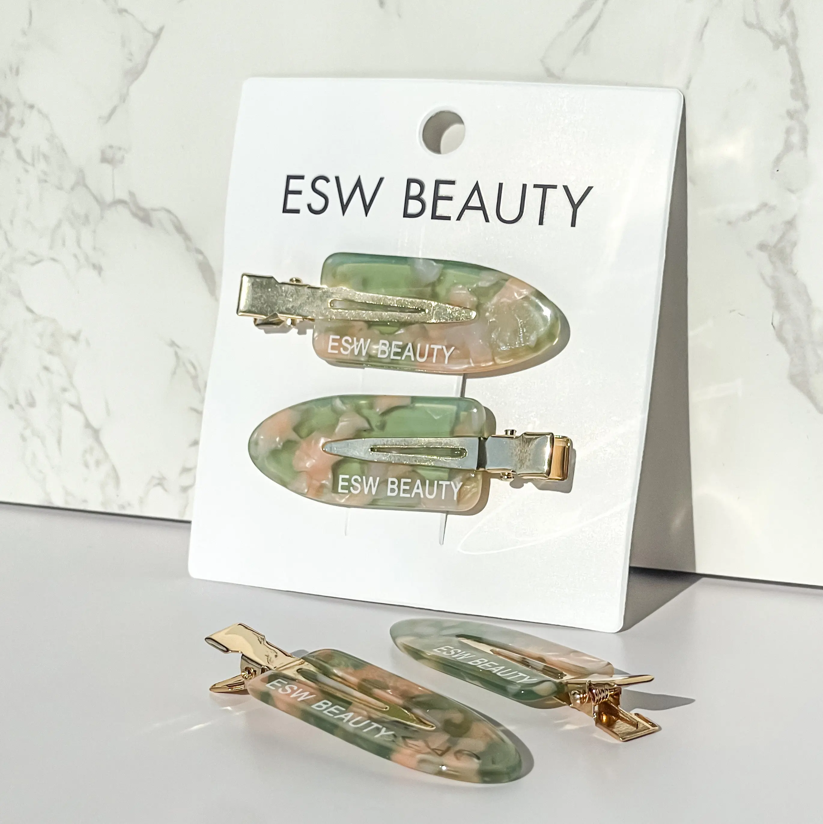 Strawberry Matcha Duo Creaseless Hair Clips Strawberry Matcha Duo Creaseless Hair Clips