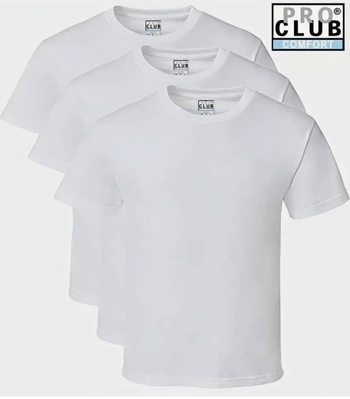 3 PACK PRO CLUB COMFORT T SHIRTS MENS STANDARD CREWNECK SHORT SLEEVE Menswear Plain Casual Top summerwins
