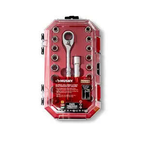 3/8 in. Drive 6-Point Pass-Thru Ratchet and Socket Set (35-Piece)