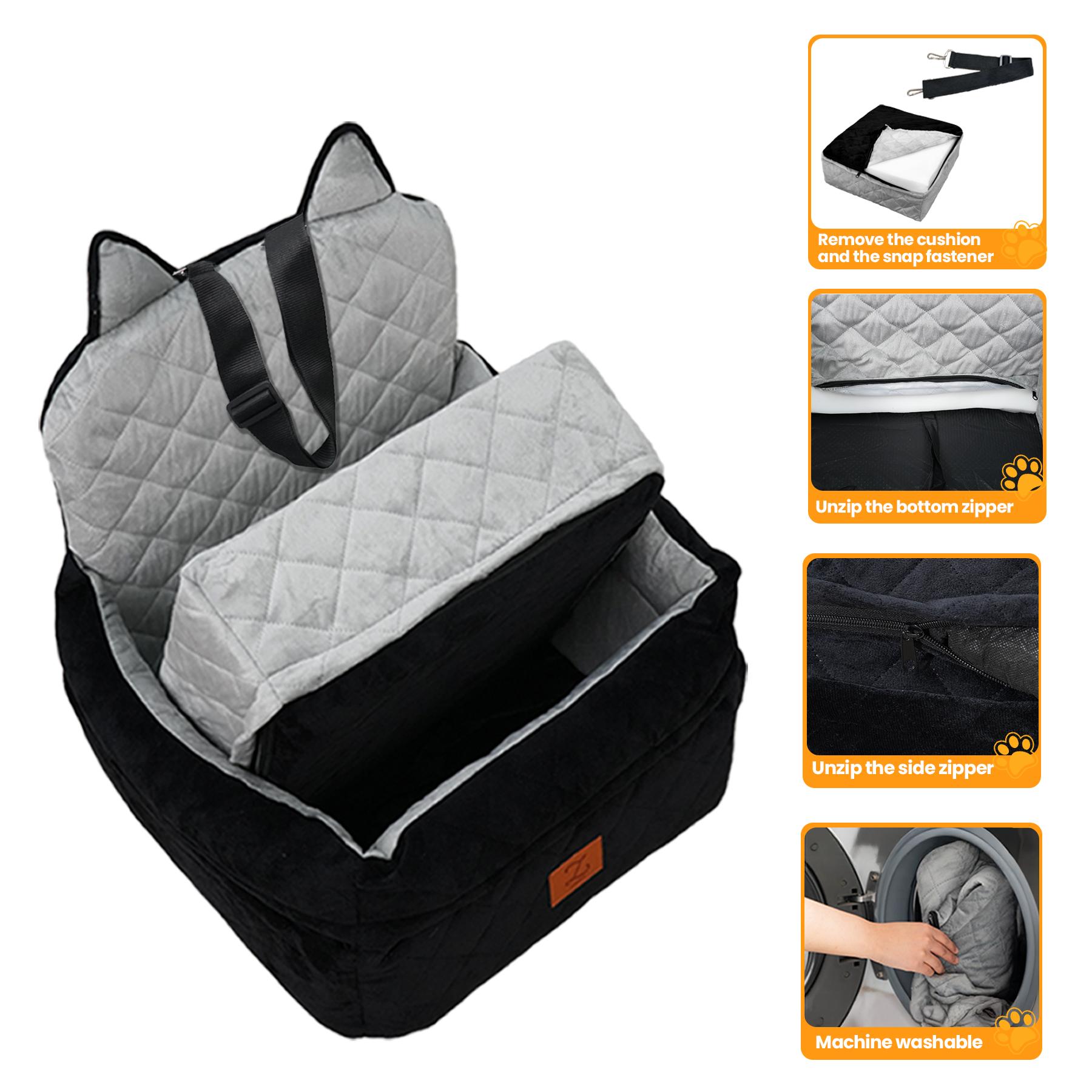 ZVRpet Dog Car Seat Fully Detachable and Washable Memory Foam Covered Car-mounted Pet Kennel Soft Fabric Easy to Install with Adjustable Straps Anti-Slip Bottom Cover for Back Seat Pet Car Bed for SUV Outdoorfun Assembly Required ZVRpet Dog Car Seat Fully Detachable and Washable Memory Foam Covered Car-mounted Pet Kennel Soft Fabric Easy to Install with Adjustable Straps Anti-Slip Bottom Cover for Back Seat Pet Car Bed for SUV Outdoorfun Assembly Required